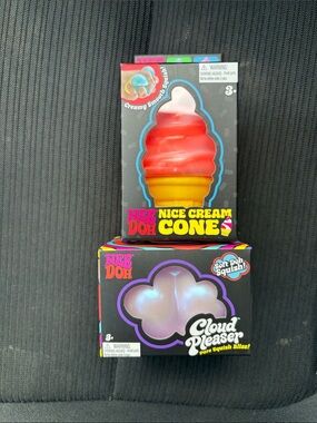 New NeeDoh Cloud Pleaser Soft Cloud & orange nice cream come lot 2 Sealed